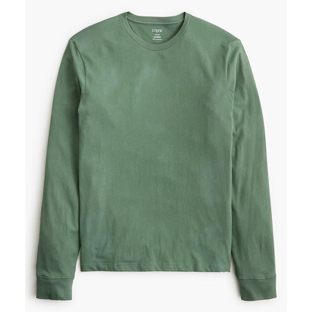 J. Crew Men's Laurel Green Long Sleeve Jersey Shirt NEW Large